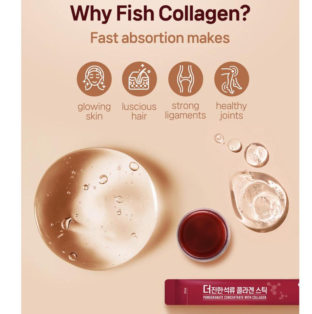 BOTO The Rich Pomegranate Collagen (1000mg) Stick 15g (30 Sticks X 1 Box)