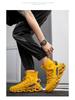 Popular Plus Size Men's Fly-Knit High-Top Sock Sneakers - Trendy Blade Cushioning Running Shoes
