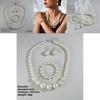 Pearl Jewelry Set With Geometric Pendant For Women And Men
