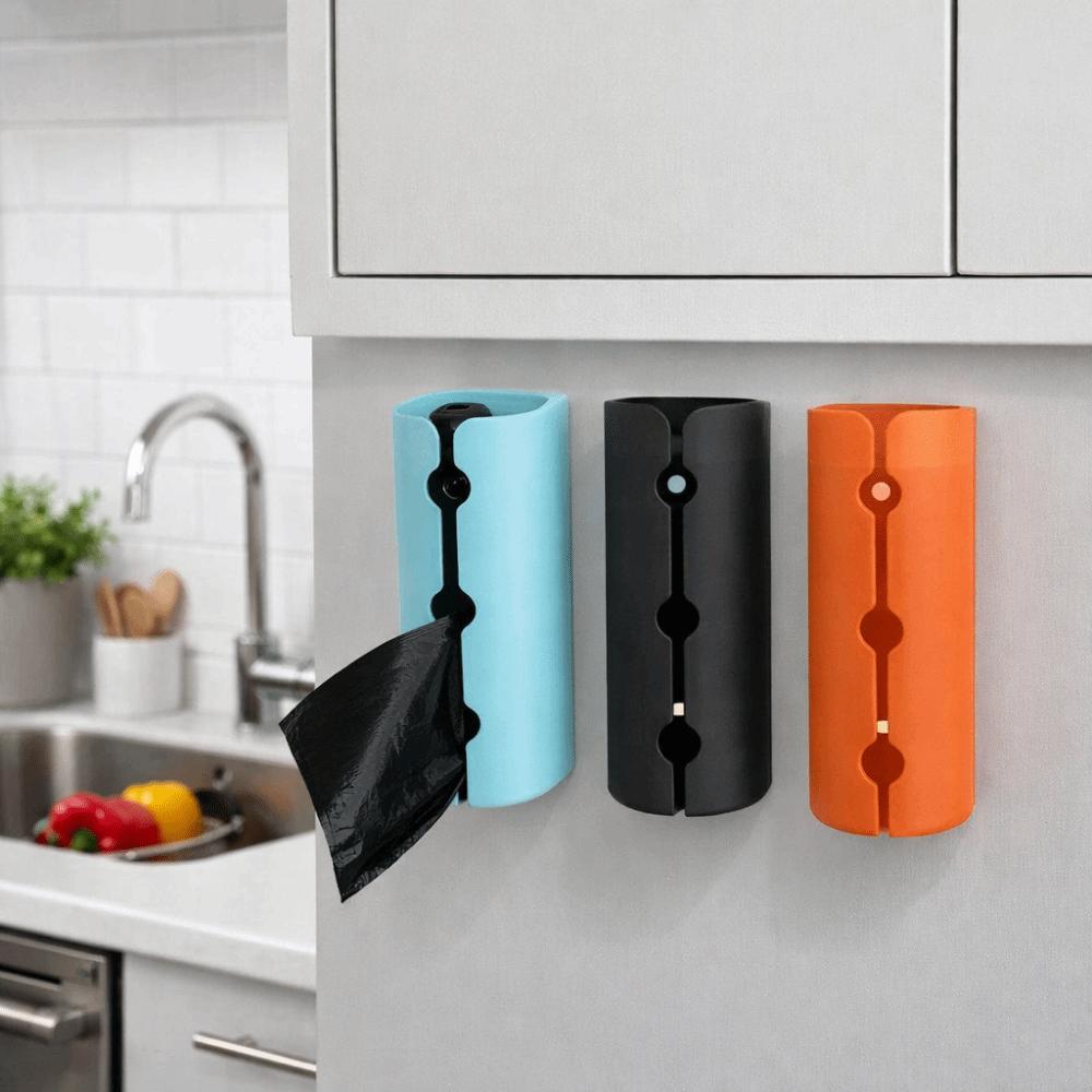 Large Capacity Plastic Bags Container Plastic Garbage Bag Dispenser Trash Bags Storage Box Kitchen