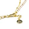 Collier de perles blanches Luxenter finition en or jaune 18 carats - Subri