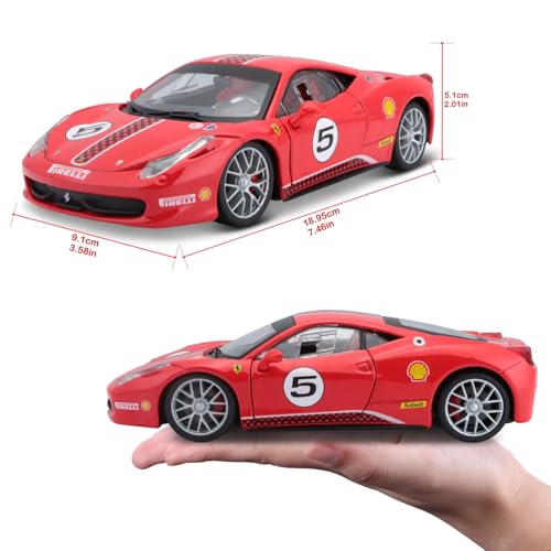 Bburago Масштаб 1/24 Ferrari 458 Challenge Красный / Готовая модель автомобиля из литого металла 18-26302