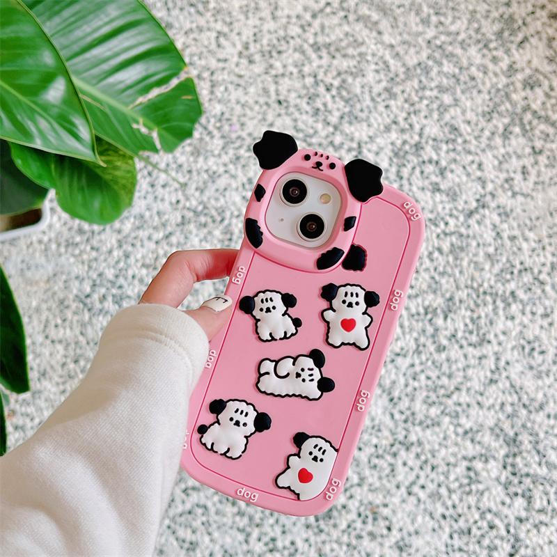 Чехол для телефона iPhone с кавайной мультяшной собакой для Iphone 11 12 13 14 Pro Max, универсальный чехол для телефона с защитой от падения