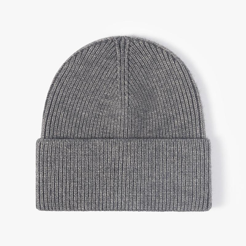 Осенне-зимняя уличная черная вязаная мужская шапка без полей с большой окружностью головы модная холодная шапка теплая толстая шерстяная шапка женская