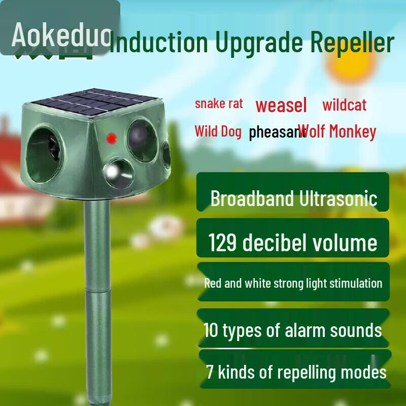 Солнечный Ультразвуковой Отпугиватель Животных Aokedu для Улицы