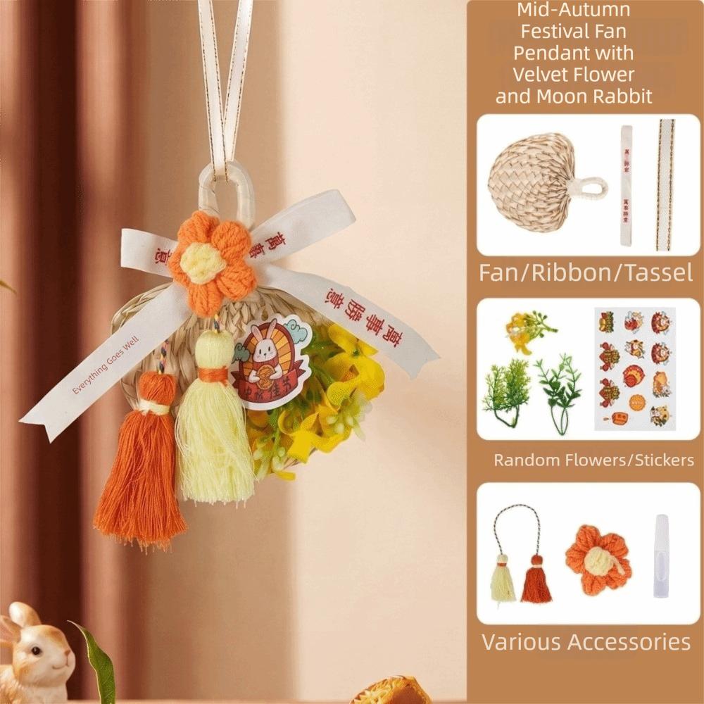 Material Kit Flower Tassel Hanging Handmade Moon Festival Pendants  Holiday Gift