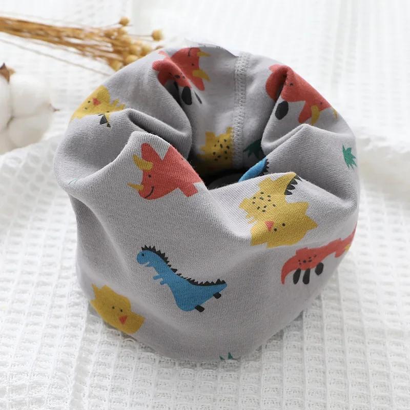 Осень Весна Новая Хлопковая Детская Шарф-снуд Детские Шарфы Мультяшные Детские Шарфы Кольцо для Шеи Мальчики Девочки Шарф-воротник Теплый Платок