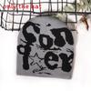 Street Alphabet Style Knit Hat With Thermal Acrylic Material For Seasons Fall