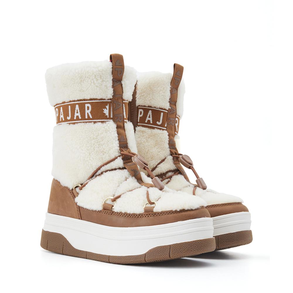 Pajar Women'S Jayni High Shearling Boots Tan Pjr-B01045-Tan