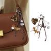 PU Bows Heart Keychain Charm Elegant Bag Accessory Gift For Women Girls Lightweight Bag Pendant For Purse Keys Phone