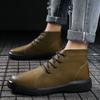 Fashion Winter Fur Warm Chelsea Men's Boots Fashion Brand Suede Vintage Ankle Boots Tendon Sole Wear Work Boots Outdoor Soft Sole Boots