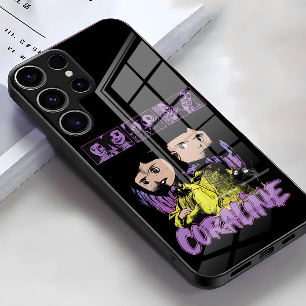 Anime Hot C-Coraline Phone Case For Samsung S26 S25 Edge Ultra S23 S22 S21 S20 Ultra Plus S24 Fe A54 A53 A25 Glass Cover