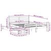 VidaXL Cadre de lit sans matelas blanc 140x200 cm bois de pin massif 3301611