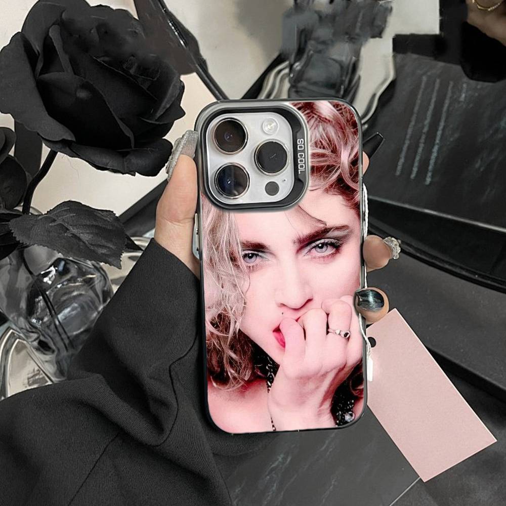 Чехол для телефона Singer M-Madonna для iPhone17, 16, 15, 14, 13, 12 Pro Max Черный Конфетный Матовый Ударопрочный Чехол