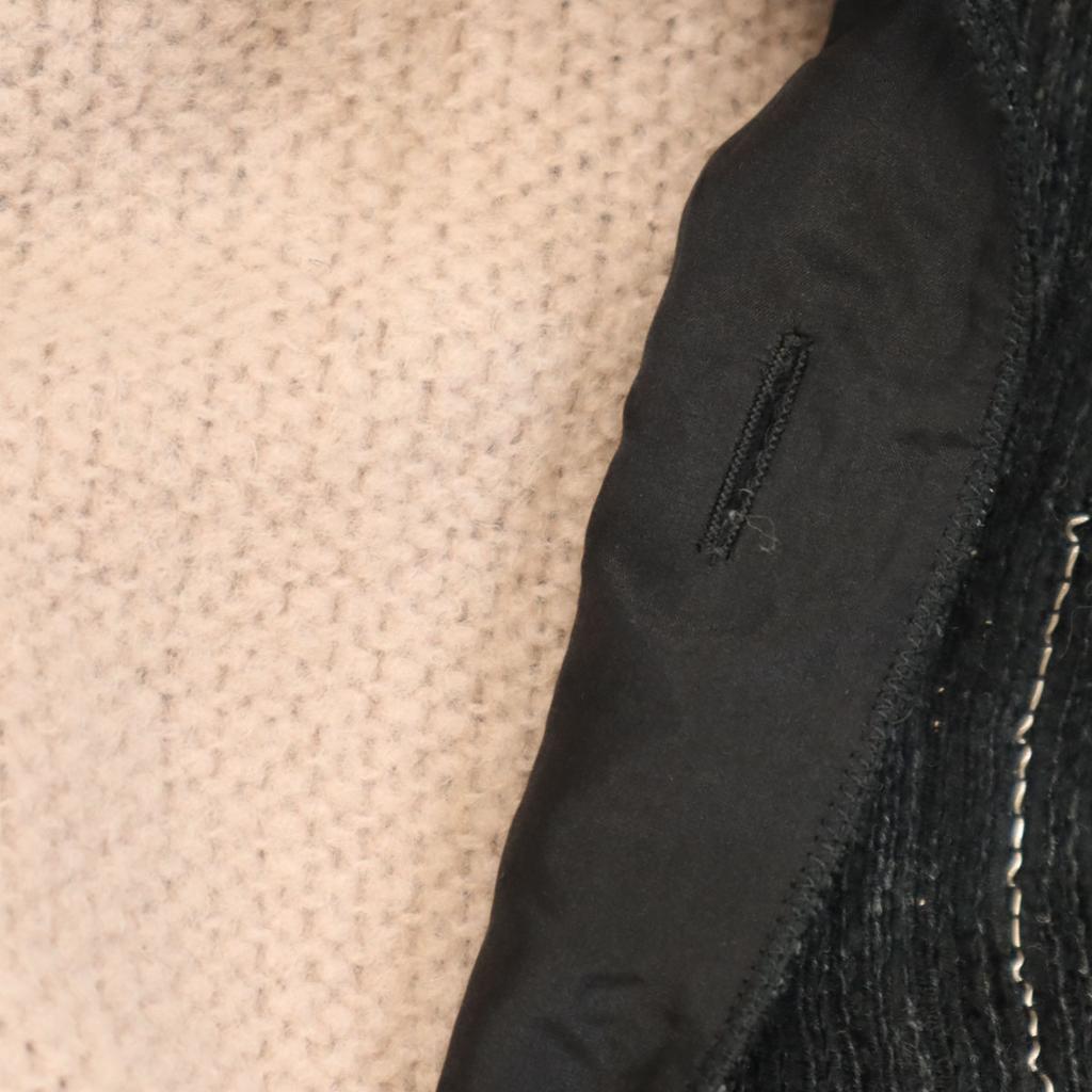 Chanel Сделано во Франции Многослойное длинное пальто 40 Угольно-черное Женское Б/У