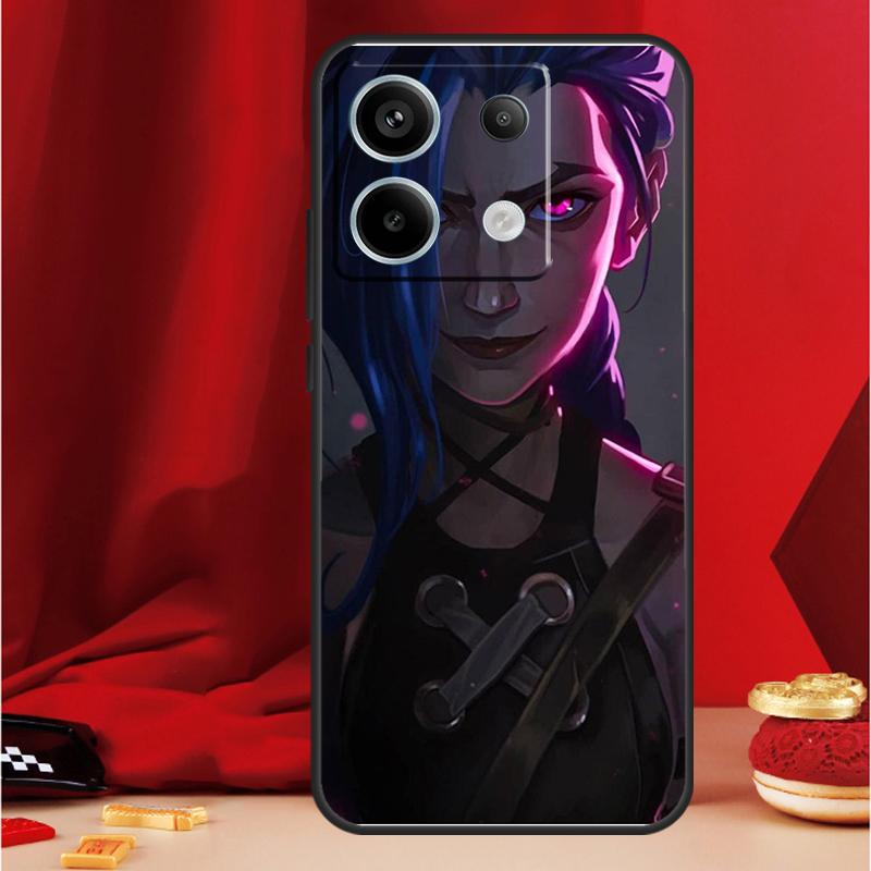 Чехол для телефона Аниме Аркейн Джинкс Для Xiaomi Redmi Note 13 Pro 12 10 9 8 11 Pro 12S 11S 10S 9S 10A 9C 10C 12C 13C