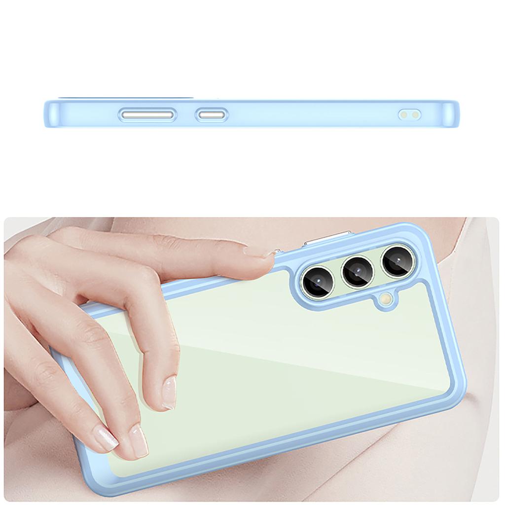 Etui silikonowe z żelową ramką do Samsung Galaxy S24 FE Outer Space Case - niebieski