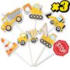 Construction Cupcake Toppers Picks Dump Truck Excavator Tractor Cake Toppers for Kids Birthday Baby Shower Party Decorations
