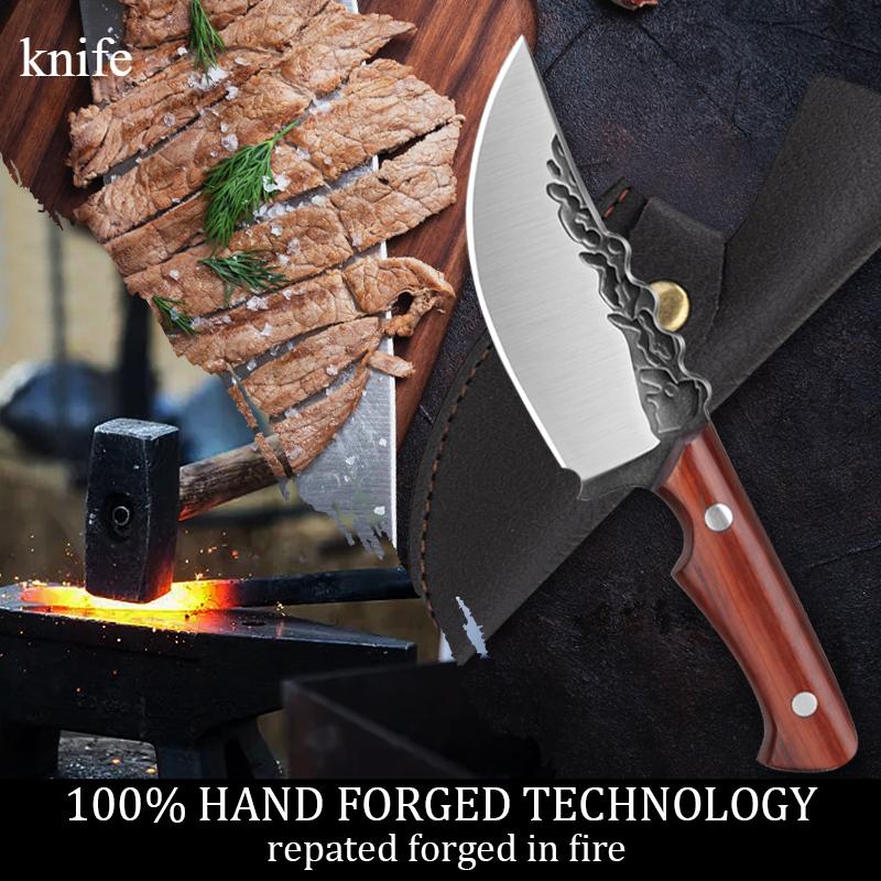 Острый кухонный нож для обвалки, портативный многоцелевой нож, усиленная ручка, прочный кухонный нож из нержавеющей стали