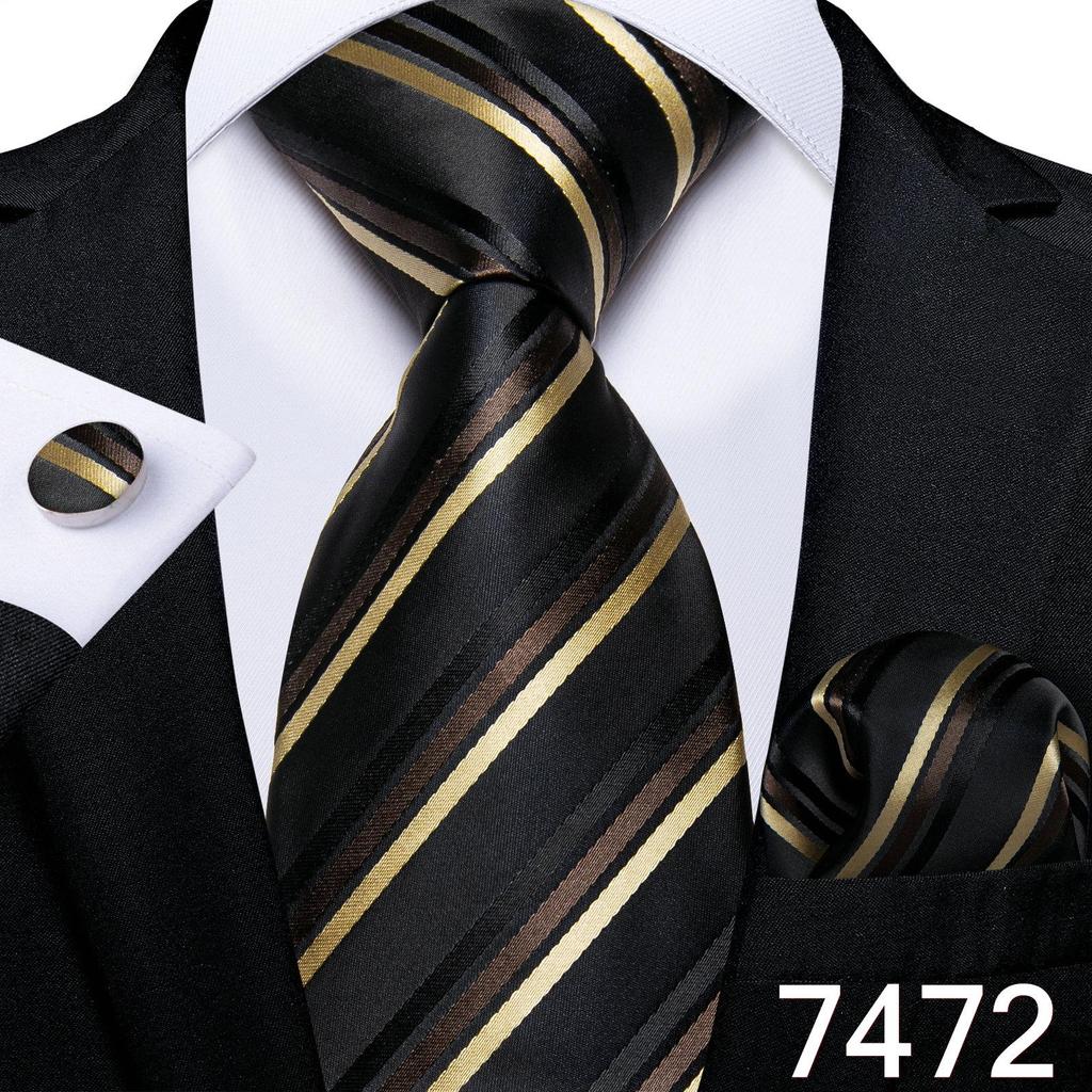 Dibangu Мужской галстук, карманный квадратный набор запонок для свадебной деловой вечеринки