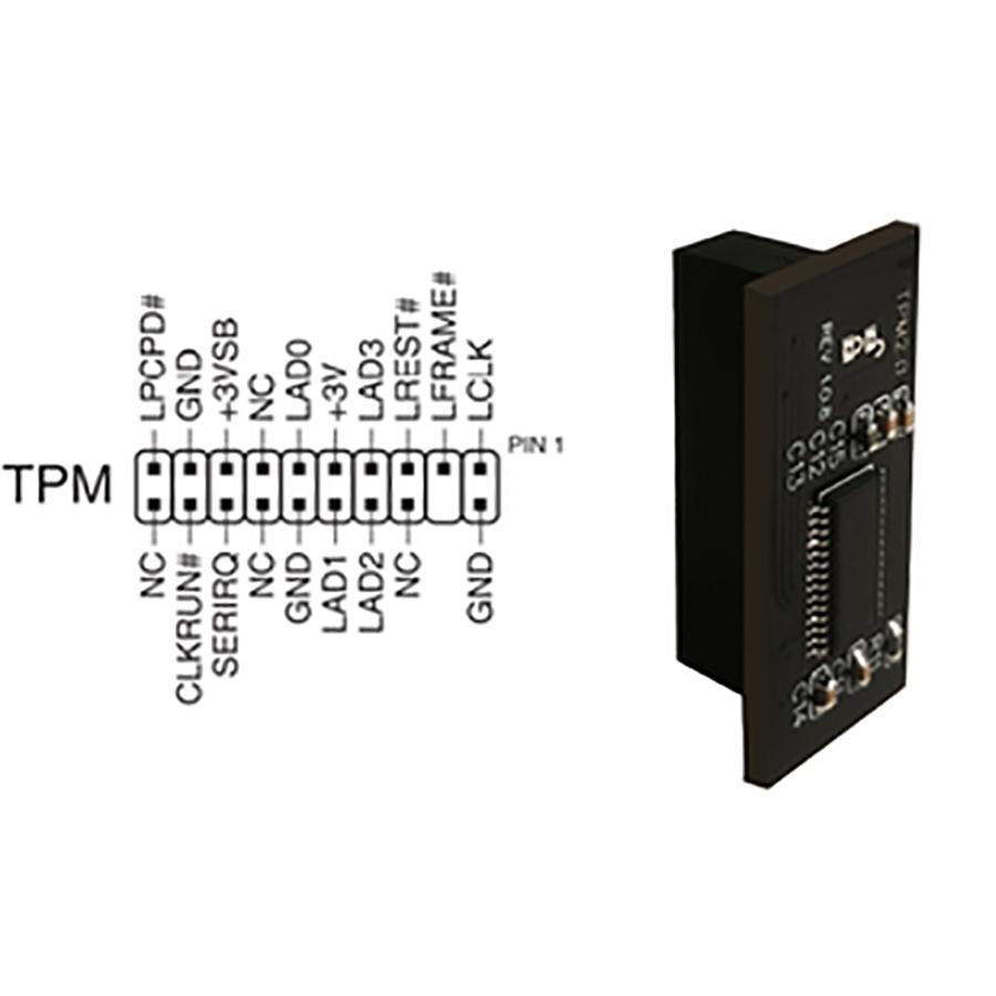 TPM 2.0 Trusted Platform Module Compatible with ASUS TPM-L R2. 0 (20-pin)