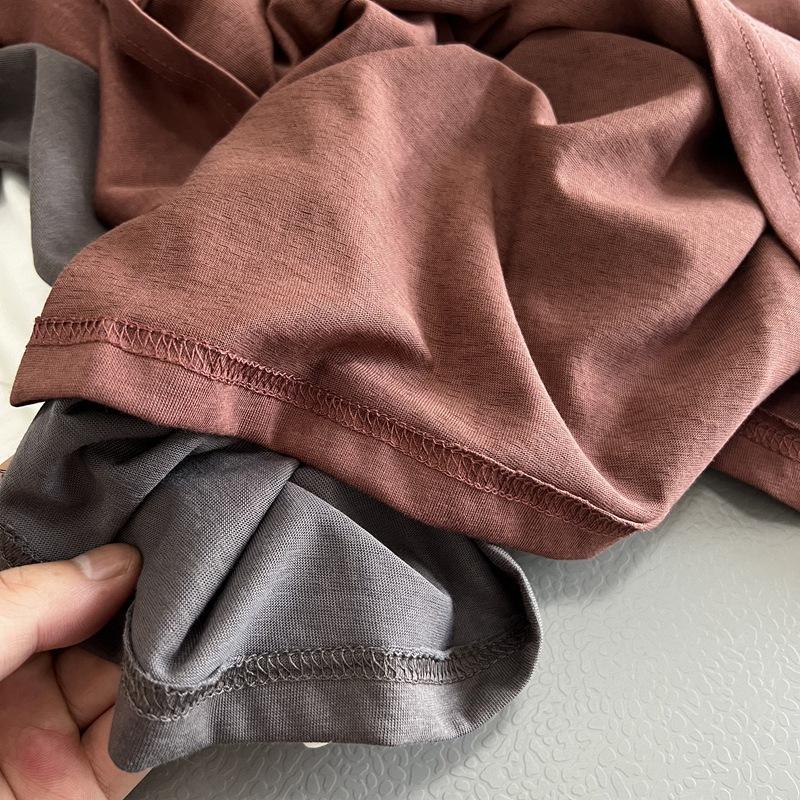 Women Summer Loose Round Neck T-Shirt Cotton Short Sleeve Casual Base Layer Tops