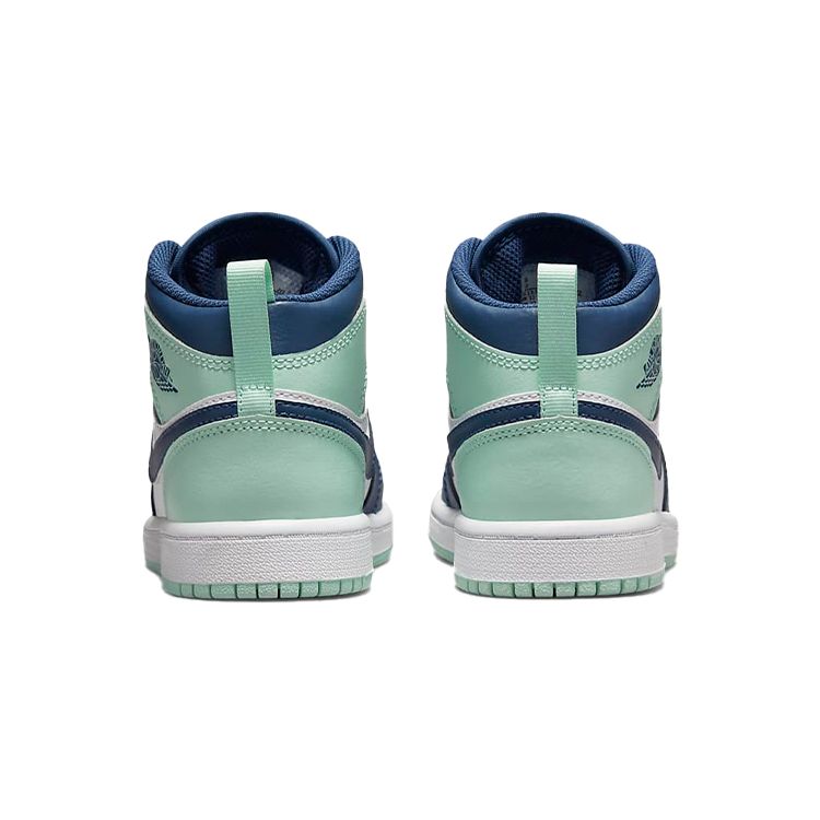Детские кроссовки Air Jordan 1 Mid PS Blue Mint Mystic-Navy White Mint-Foam 640734-413