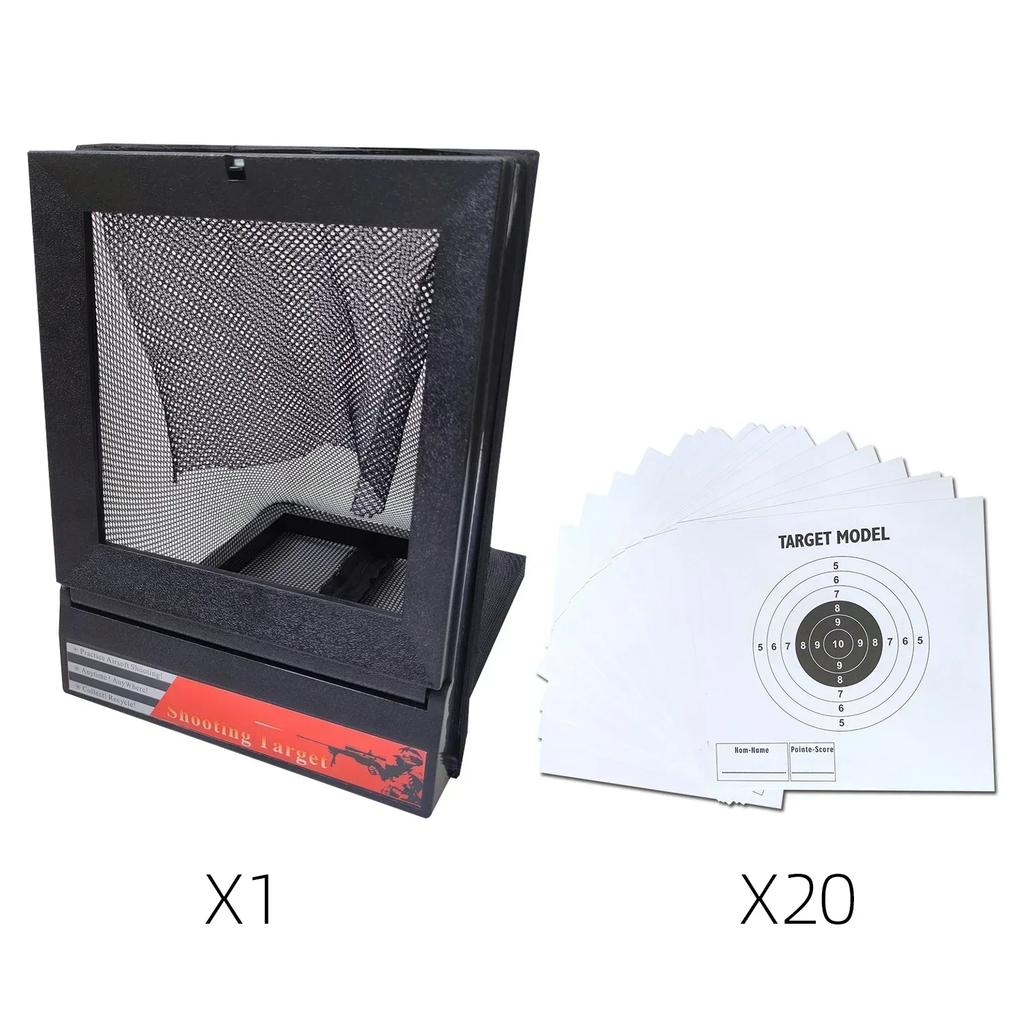 Пистолет Мишень для страйкбола с ловушкой-сеткой, подставкой и бумажной мишенью, для тренировочной стрельбы из страйкбольного оружия, шариками BB, для помещений и улицы