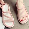 Maogu 2024 Black Slides Casual Beach Outdoot Female Ladies Jelly Shoes Women Summer Slippers Platform Flat Peep Toe Sandals 40