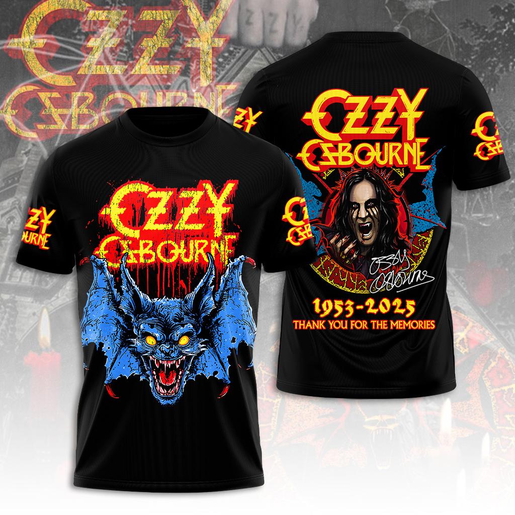 3D-печатная футболка Hot Rock Ozzy Band для мужчин и женщин, Спортивная футболка с круглым вырезом и коротким рукавом в стиле хип-хоп, Мужская одежда
