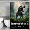 Movie Jurassic Park Dinosaur World Modern Simple Shower Curtain Bathroom Decorative Polyster Shower Curtain with Hook