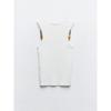 Za2024 Summer New Product Women's Clothes Pure Color Stylish Niche Style Slim Looking Comfortable Basic Beaded Vest Tops