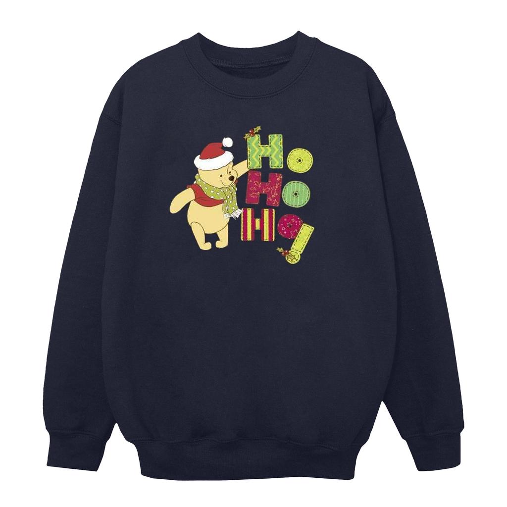 Disney Womens/Ladies Winnie The Pooh Ho Ho Ho Scarf Sweatshirt