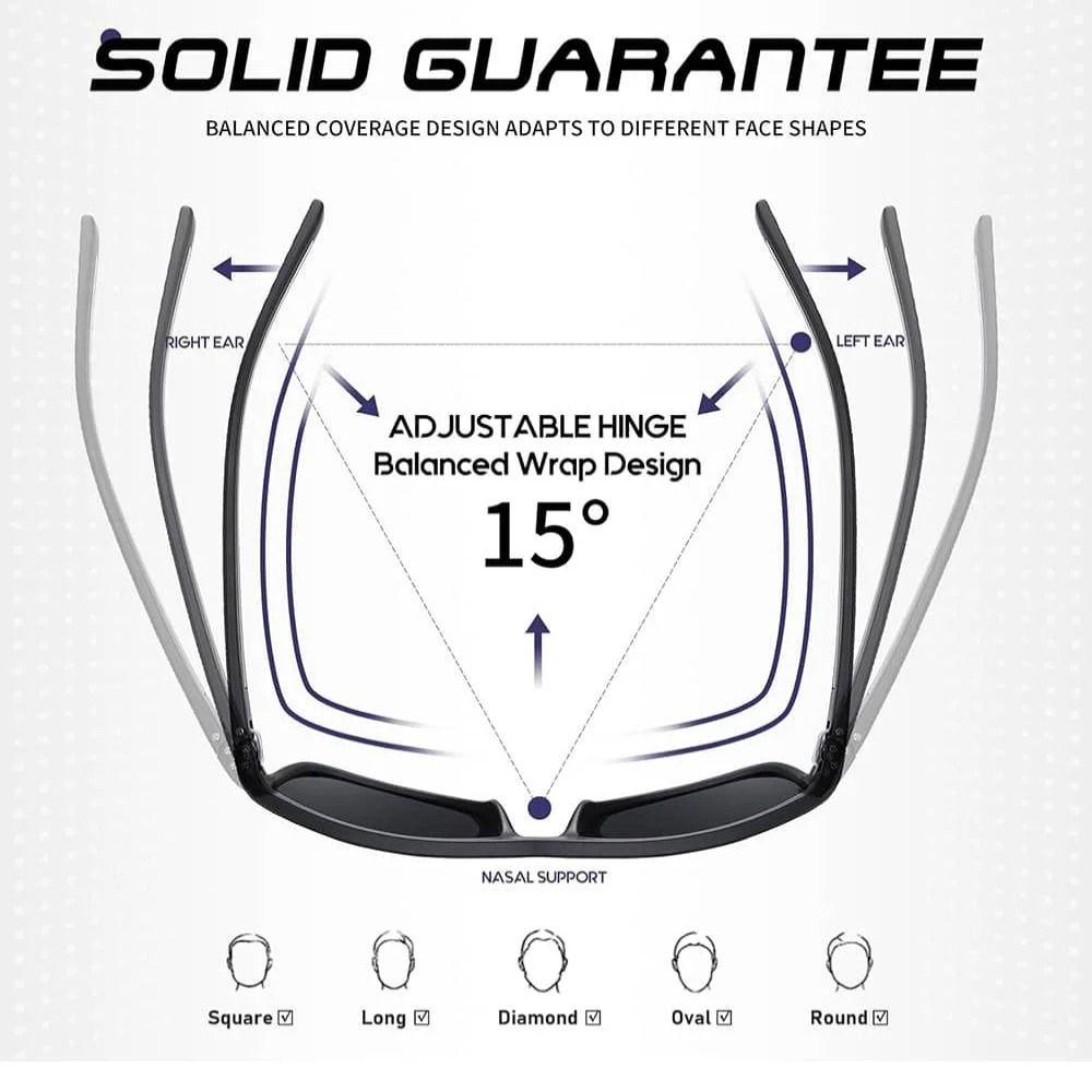 Anti-glare Fishing Sun Glasses Square Large Frame Sunglasses 2024 Polarized Sunglasses Women Men