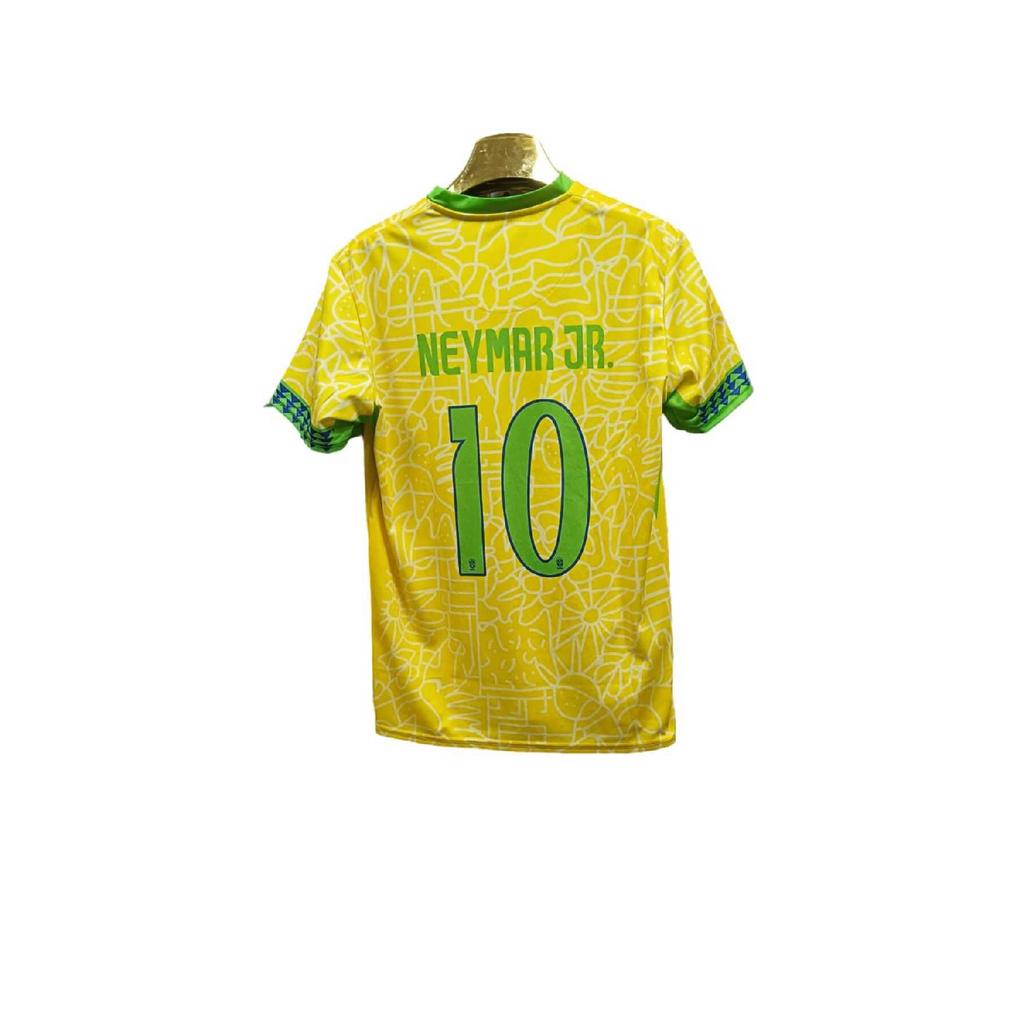 Причесанная Неймар-младший Бразилия 2024-25 Новый сезон Желтая майка 30 Желтая