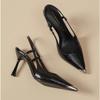 Summer Women Heels Sandals Red Pointed Slingback Sandals Shoes Green Black Purple Kitten Heels Party Prom Ladies Stilettos