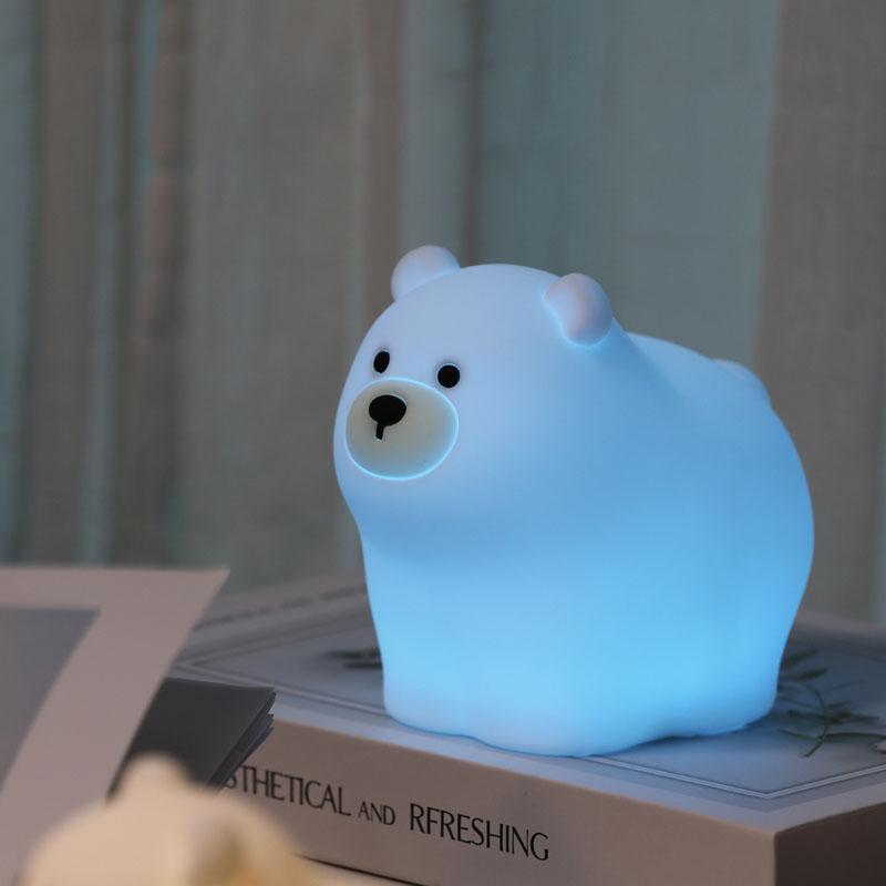 Новый Коала Пайпин Лайт USB-зарядка Двухуровневое затемнение Таймер Цветной градиент Мультяшный коала Силиконовый свет Рождество