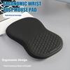 Эргономичный коврик для мыши с подставкой для запястья, нескользящая основа, пена с эффектом памяти, массажный дизайн, гладкая поверхность, поддержка запястья