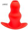 Пробка Тоннель Стрейч Красная Большая 15 x 7 см - MK Toys - Анальная пробка