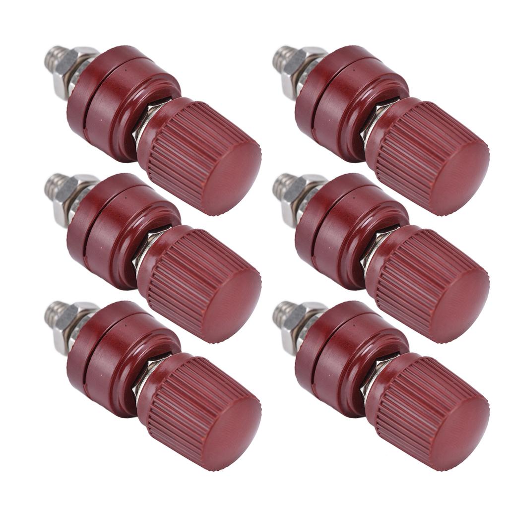 10Pcs Voltage Regulator Terminal Block Inverter Binding Post M6 32mm Screw 333 44mm L 0V?380VRed