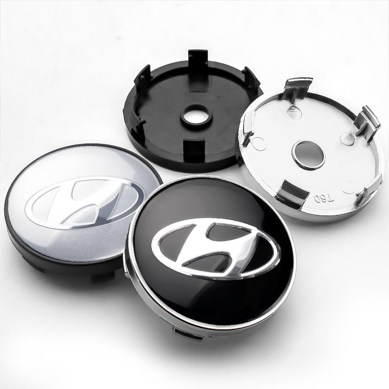 56/60MM Car Styling Aluminum Wheel Center Hub Caps Stickers For Hyundai Elantra Wagon Accent Kona i20 i30 Solaris IX35 Azera MM7