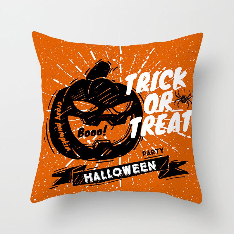 New Halloween Pumpkin Series Pillow Cover Festive Home Sand Release Art Pillow Cushion Cover