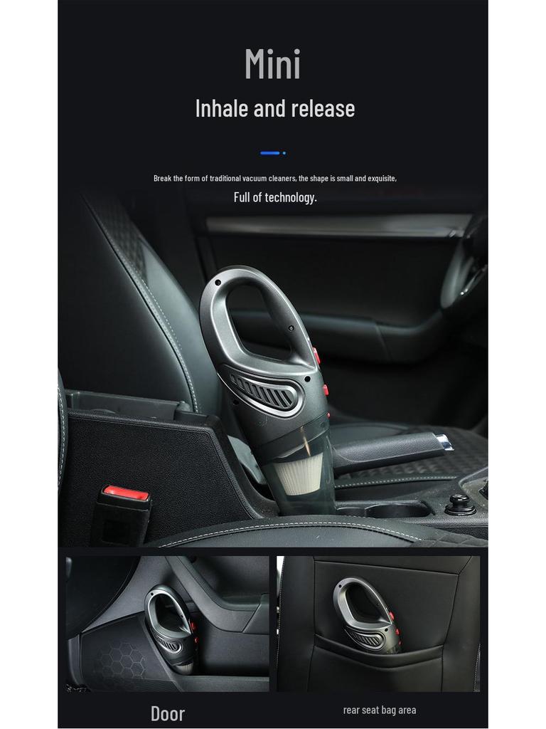 Перезаряжаемый беспроводной ручной автомобильный пылесос высокой мощности с сильным всасыванием для волос