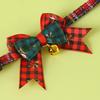 Рождественский кошачий ошейник красно-зеленый клетчатый ошейник с бантом регулируемый ошейник-бант с колокольчиком для кошек рождественский наряд реквизит для фотосессий