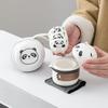 DH Portable Ceramic Panda Travel Tea Set