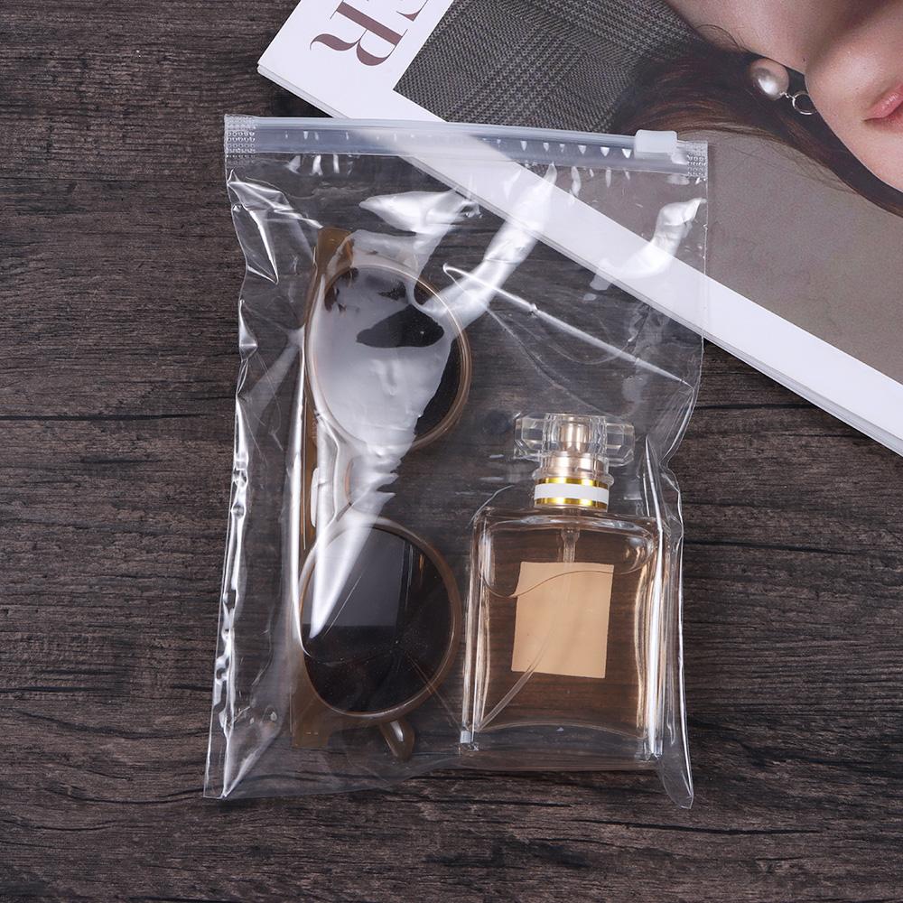 5 шт. Портативный водонепроницаемый тканевый органайзер Прозрачный прозрачный чехол для хранения Застежка-молния Пластиковый пакет