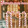 Inflatable Candy Canes Balloons for Christmas Decorations Large Candy Sticks with Red And White Stripe for Xmas Indoor Outdoor