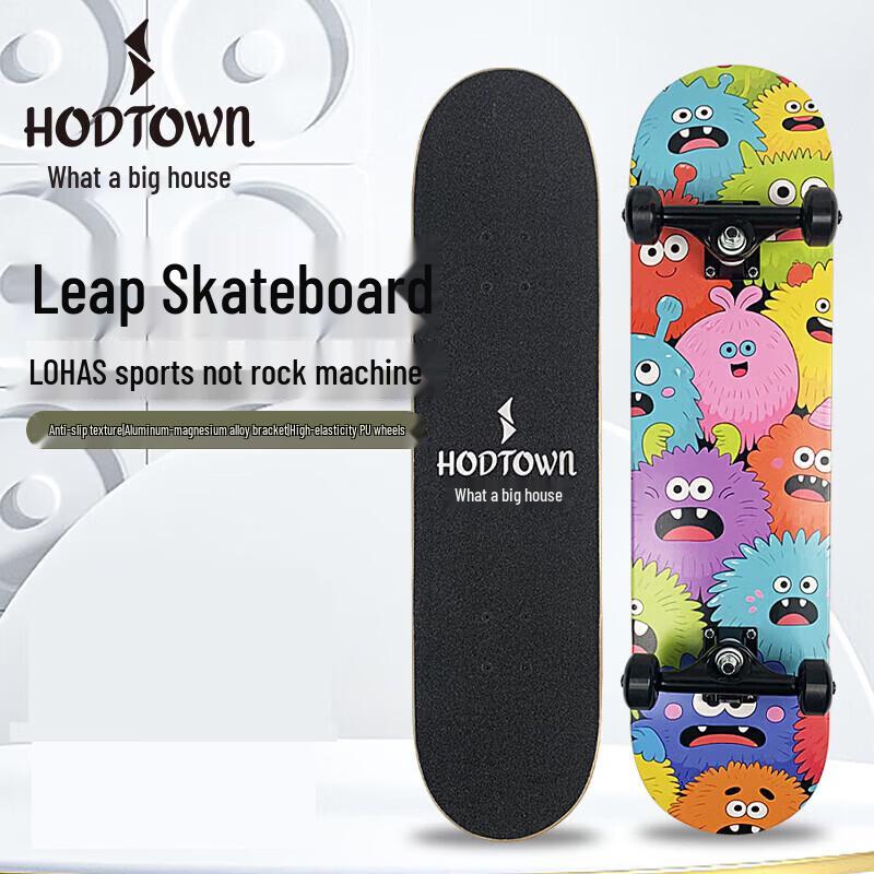 Hodtown Скейтборд для начинающих с двойным киктейлом