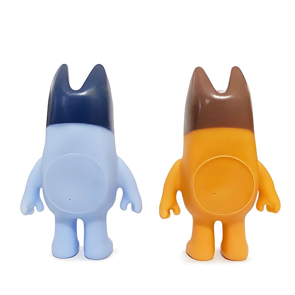 Bluey And Bingo Anime Figure PVC Dolls Pinch And Make A Sound Eject The Tongue Funny And Stress Relieving Kids Toys