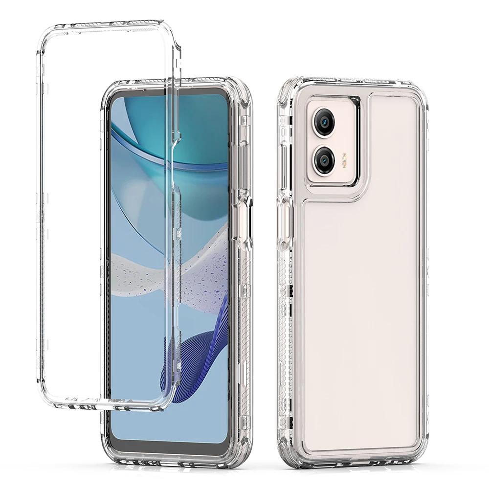 Прозрачный противоударный чехол для Moto G85 G84 Edge 40 Neo E13 E30 E40 G04 G13 G14 G23 G24 Power G34 G52 G53 G54 Защитный бампер